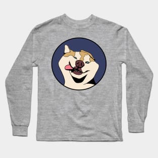 Goofy Dog - Funny Animal Design Long Sleeve T-Shirt